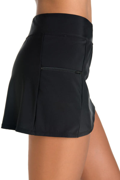 Penbrooke Classic Swim Skort, Black 42543