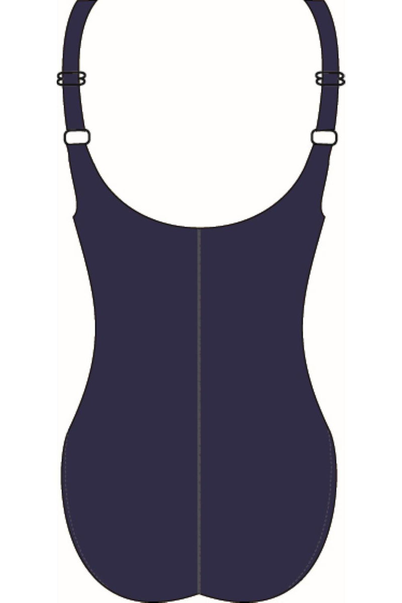 FINZ Chlorine Resistant Splice Swimsuit, Navy/Purple (FZW9407)