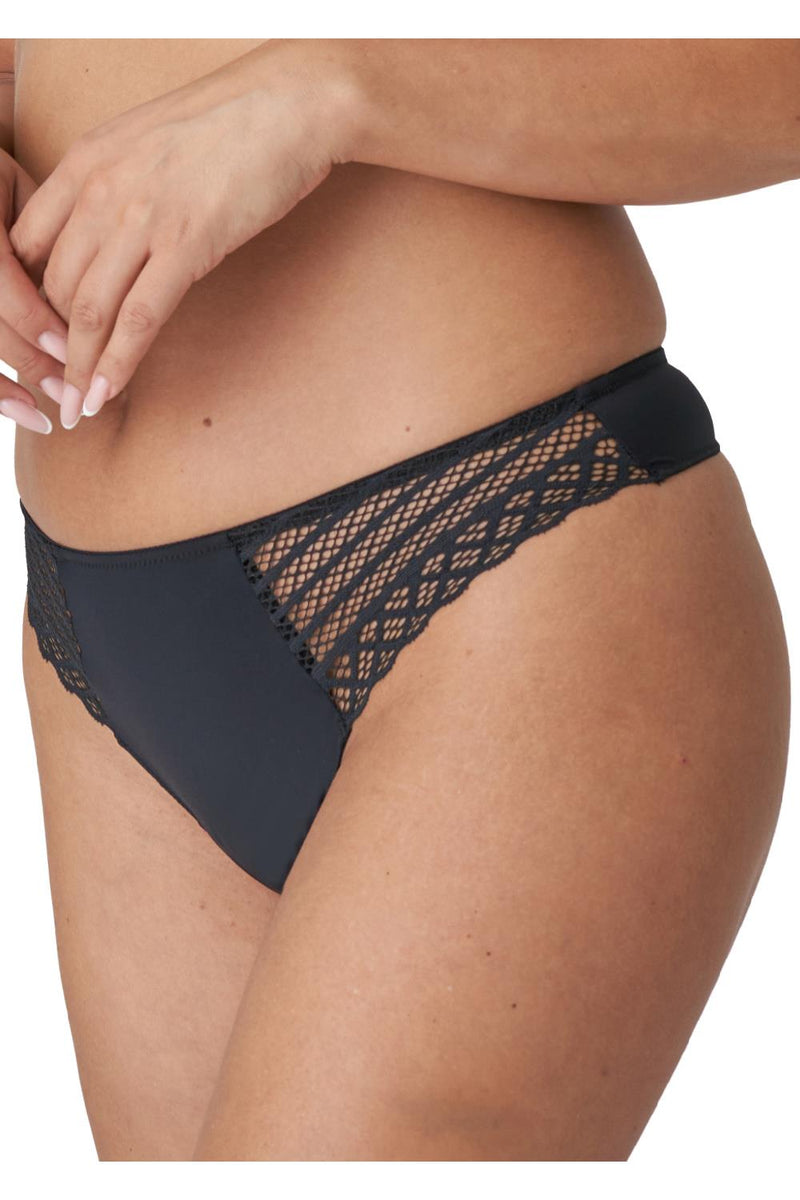 PrimaDonna Twist East End Thong, Charcoal (0641930)