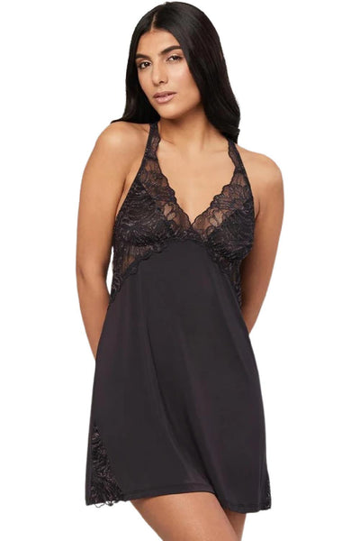 Fleur't Indulgence Lace Bustier Chemise, Shale (6032)