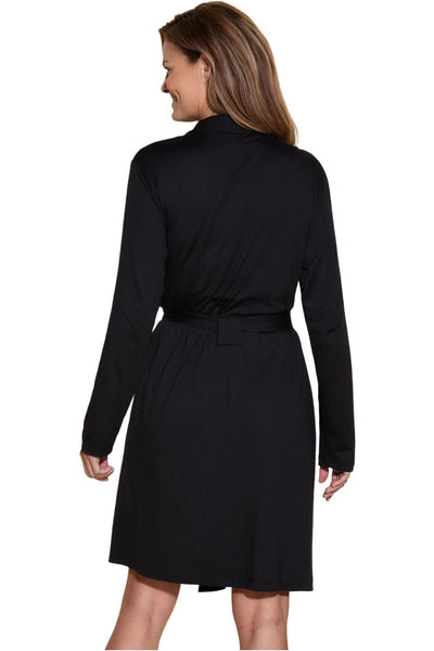 Cosabella Bella Robe With Pockets, Black (AMORE8094)