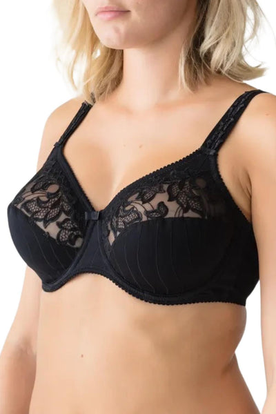 PrimaDonna Deauville Full Cup Comfort Bra, (Cups D-E), Black (0161816)