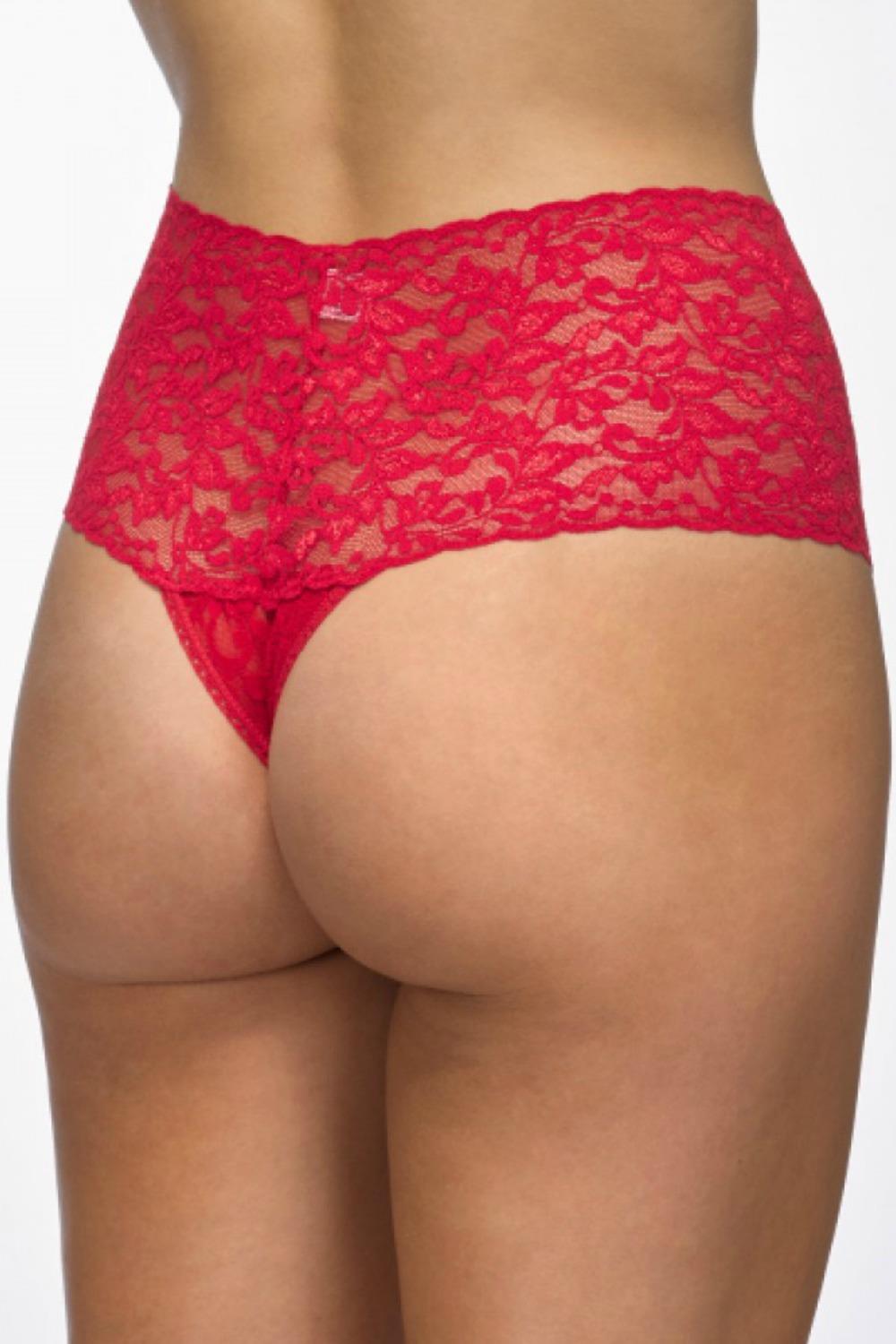 Signature Lace Plus Size Thong Black O/S Plus