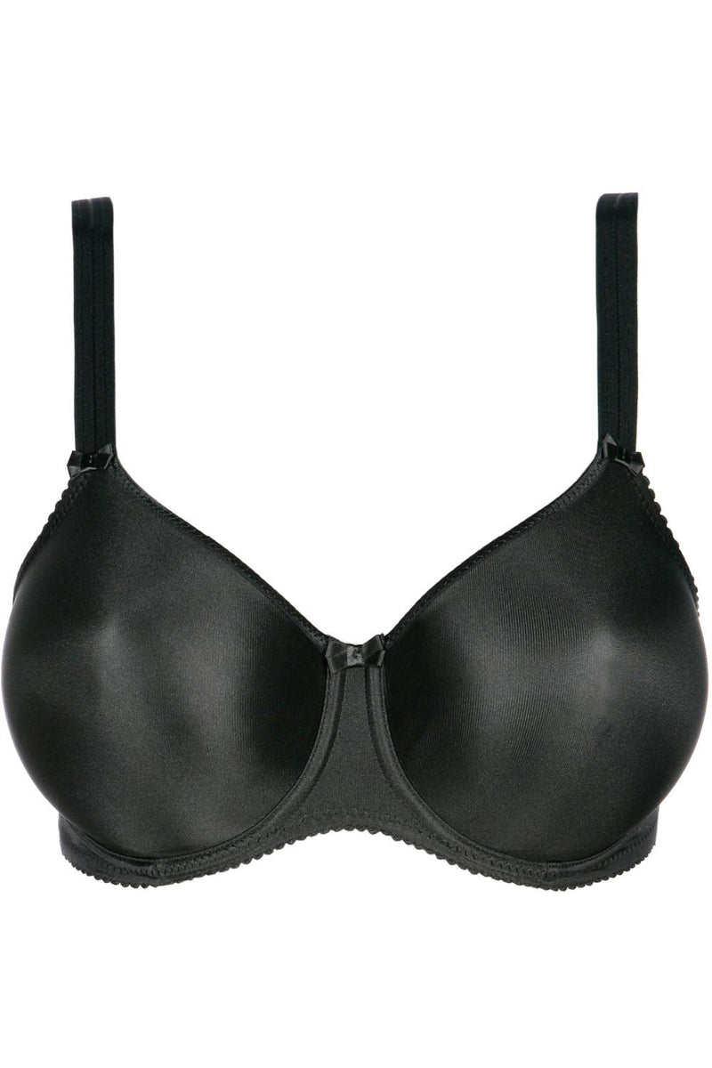 PrimaDonna Satin Non Padded Seamless Full Cup Bra, Black (0161330)