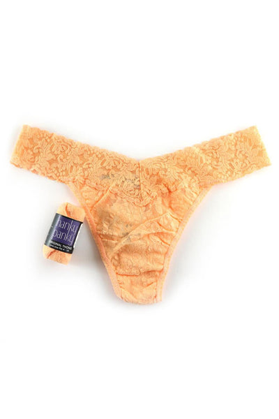 Hanky Panky Signature Lace Original Rise Rolled Thong, Apricot Crush (4811P)