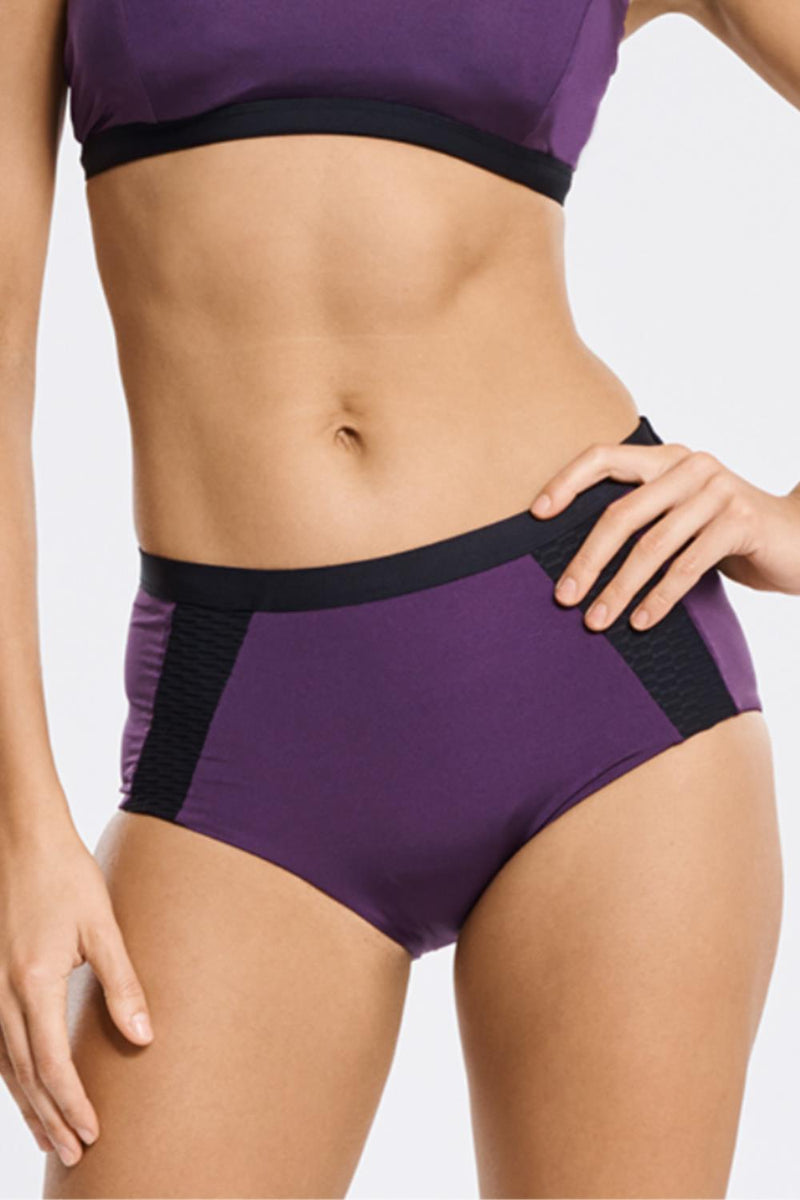 Plum High Waist Swim Bottom A9036BB