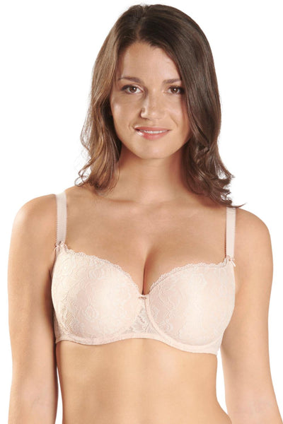Aubade Rosessense Lace Comfort Half Cup Bra, Nude D'Ete (HK04)
