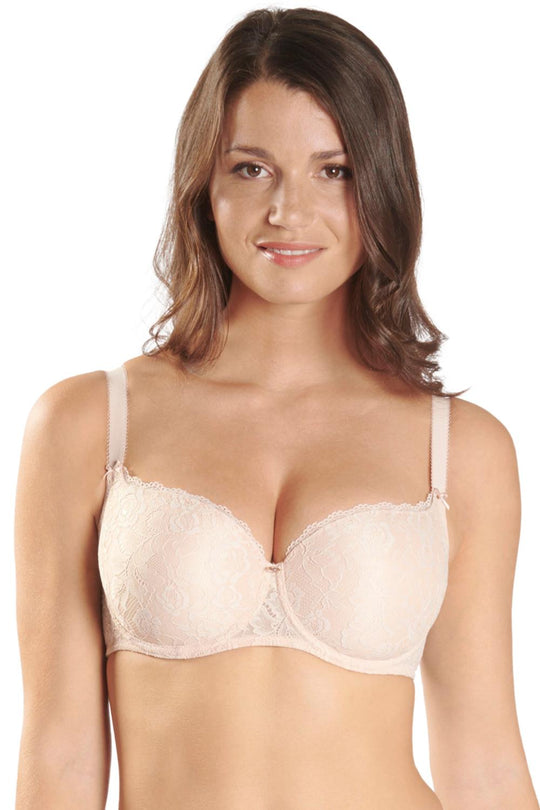 Aubade Rosessense Lace Comfort Half Cup Bra, Nude D'Ete (HK04)