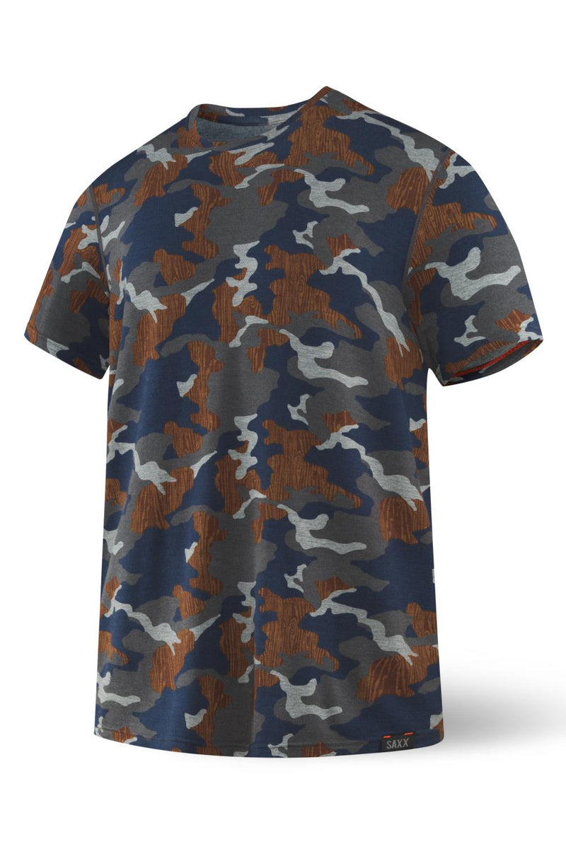 SAXX Sleepwalker Short Sleeve SXLW31-NWG (Navy Wood Grain Camo)