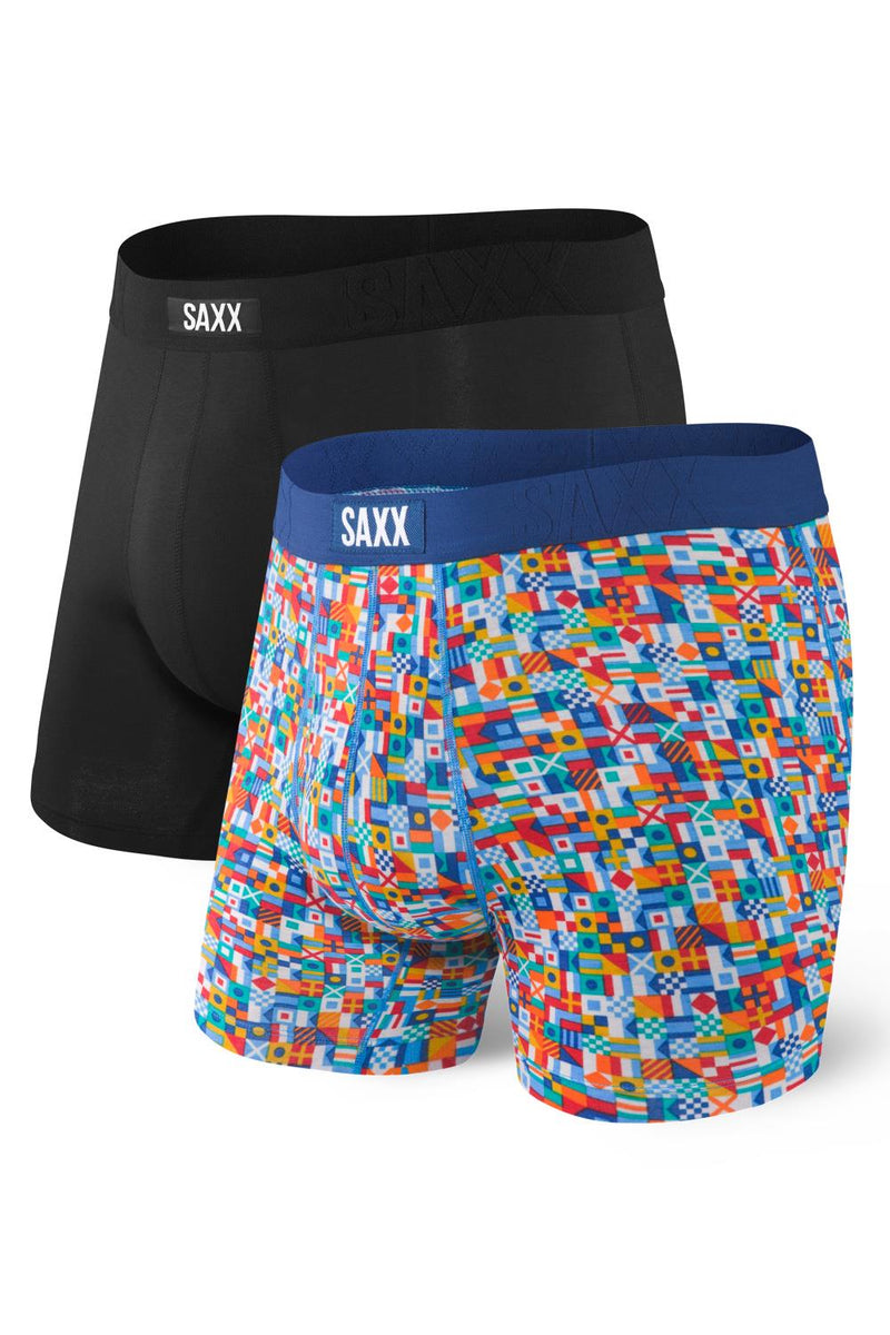 SAXX Undercover Boxer Brief 2-Pk SXPP2C-YRB (Black/Yacht Rock)