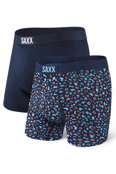 SAXX Vibe Boxer Brief 2/pk SXPP2V-DFN (De La Flora/Navy)