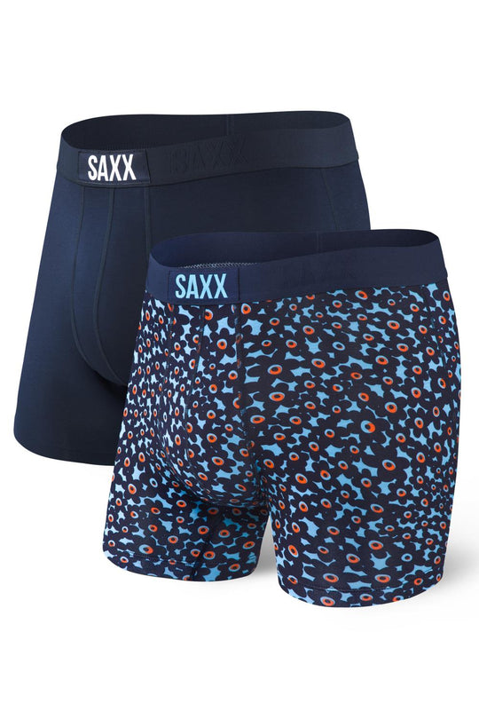 SAXX Vibe Boxer Brief 2/pk SXPP2V-DFN (De La Flora/Navy)