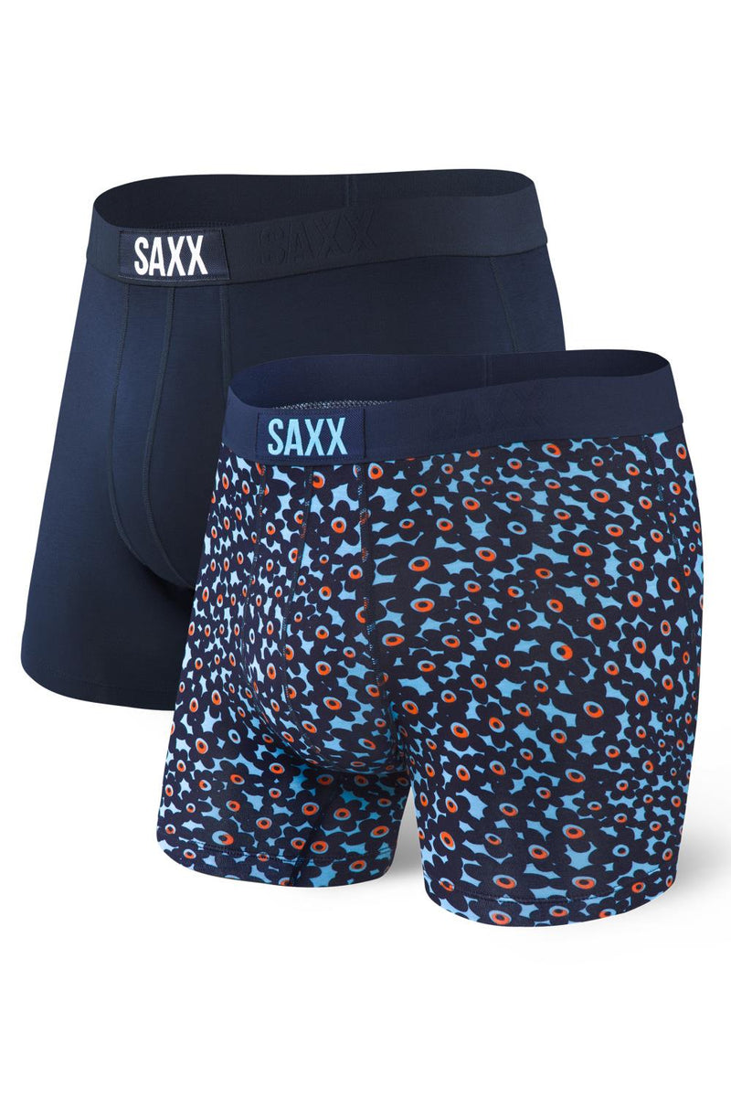SAXX Vibe Boxer Brief 2/pk SXPP2V-DFN (De La Flora/Navy)