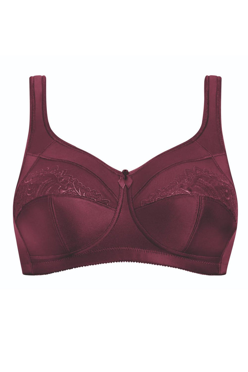 Amoena Isadora Wire-Free Mastectomy Soft Bra, Burgandy (44685)