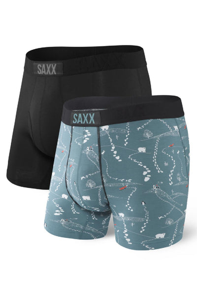 SAXX Ultra Boxer Brief 2/pk SXPP2U-FTB (Fresh Tracks/Black)