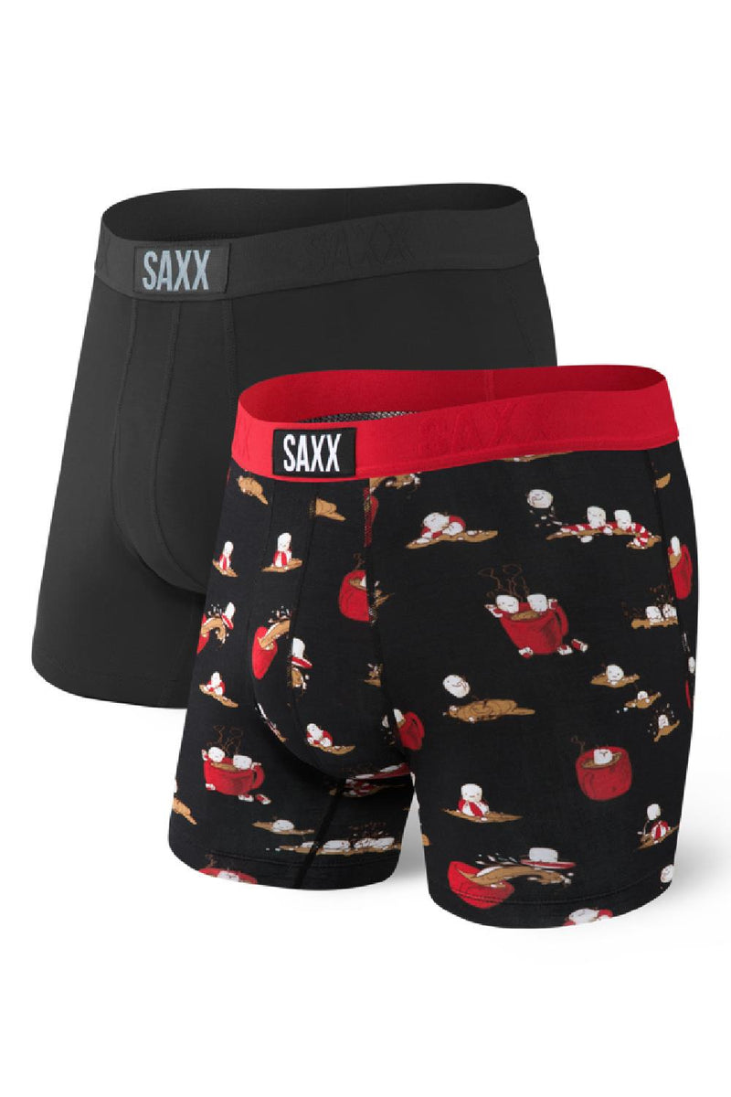 SAXX Vibe Boxer Brief 2/pk SXPP2V-HCB (Hot Cocoa/Black)