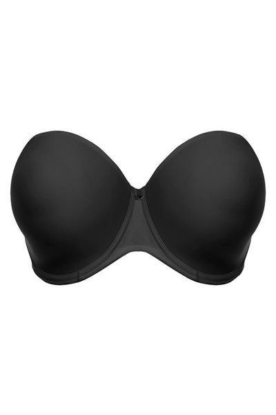 Elomi Smooth Moulded Strapless Bra, Black (EL4300)