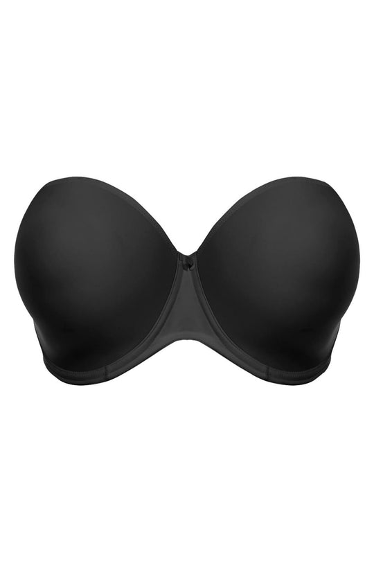 Elomi Smooth Moulded Strapless Bra, Black (EL4300)
