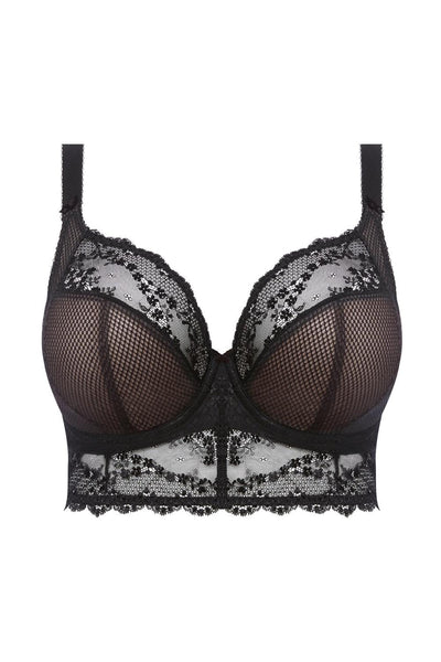 Elomi Charley Longline Lace Bralette, Black (EL4381)