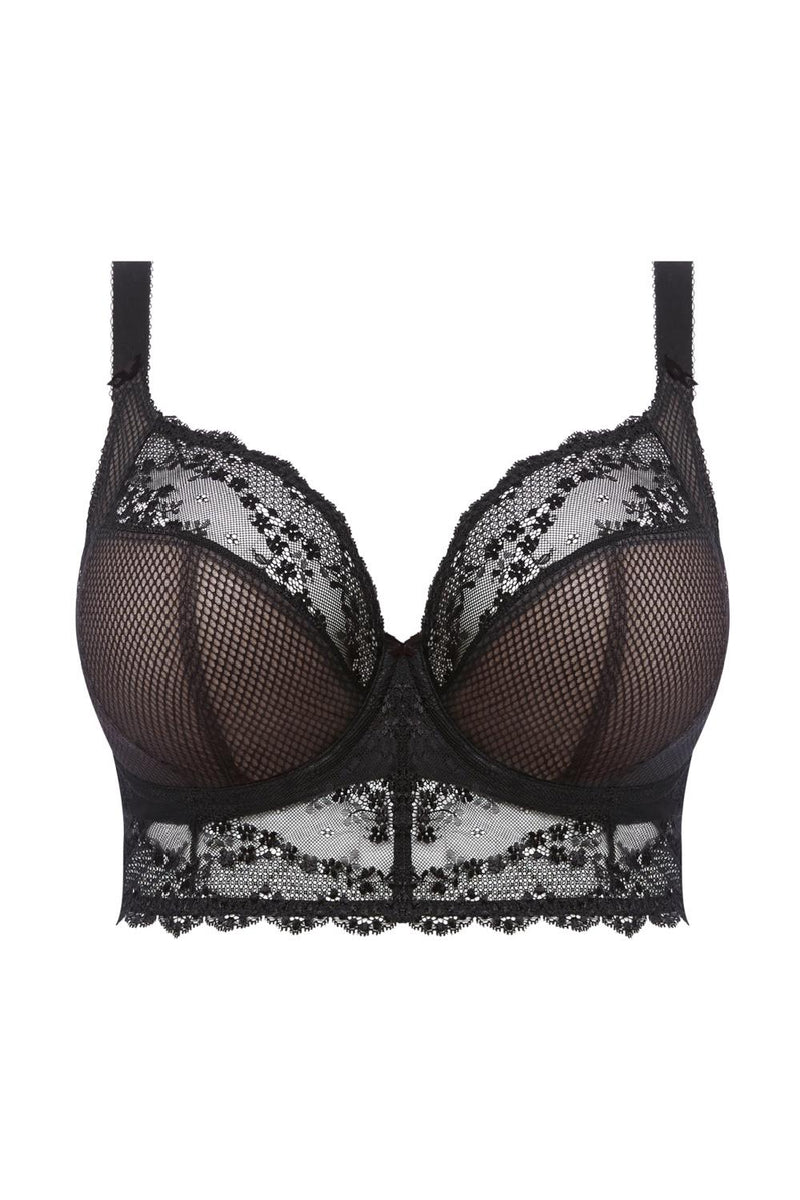 Elomi Charley Longline Lace Bralette, Black (EL4381)