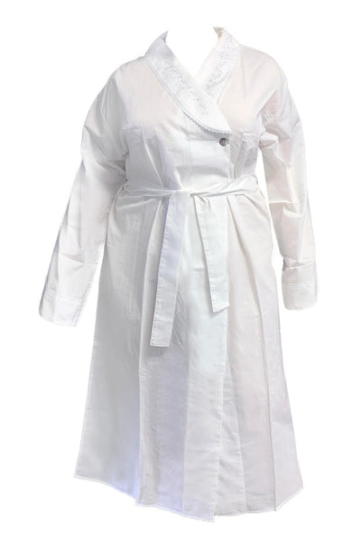 Victoriana Anna Cotton Robe, White (076B)