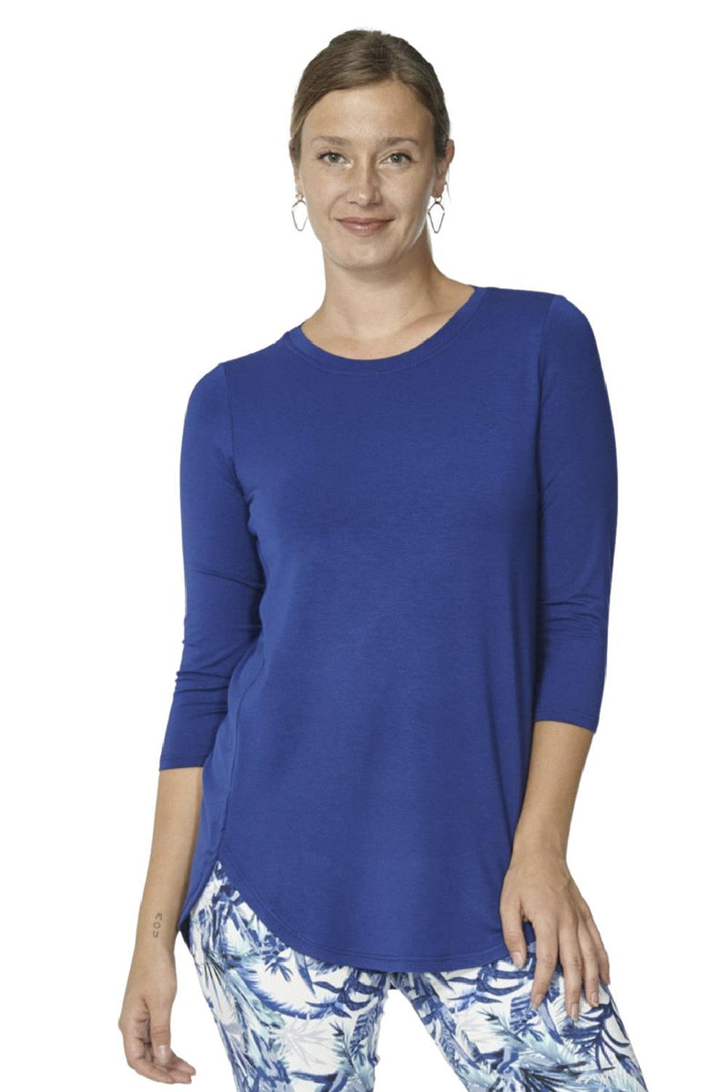 Arianne Marie ¾ Sleeve Top, Sapphire (7299)
