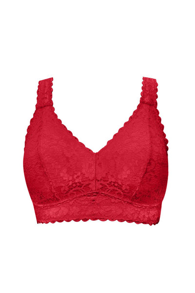 Parfait Adriana Wire Free Lace Bralette, Racing Red (P5482)