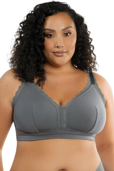 Parfait Dalis Wire Free Bralette, Charcoal (P5641)