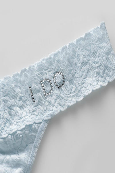 Hanky Panky Bridal Thong I DO 6511 Powder Blue