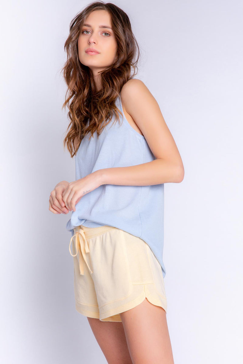 PJ Salvage V-neck Tank Top, Sky Blue (RYELTK)