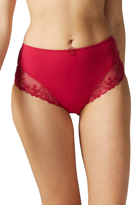 7Simone Perele Delice Deep Brief, Cranberry (12X770)