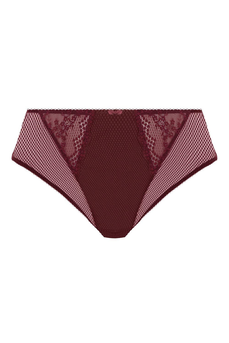 Elomi Charley High Leg Brief, Aubergine (EL4386)