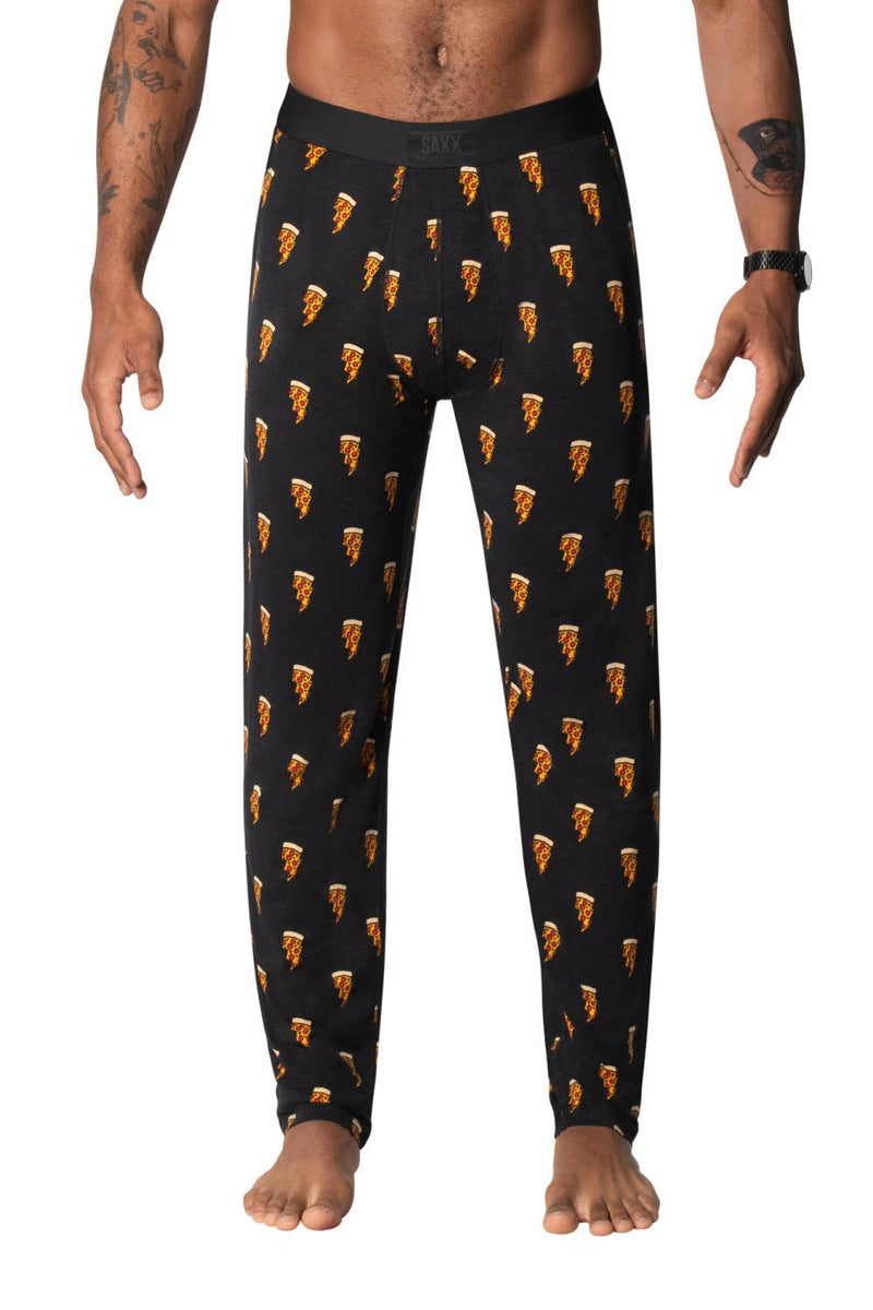 SAXX Sleepwalker Lounge Pant SXLW32-PZB (Black Pizza Bolt)