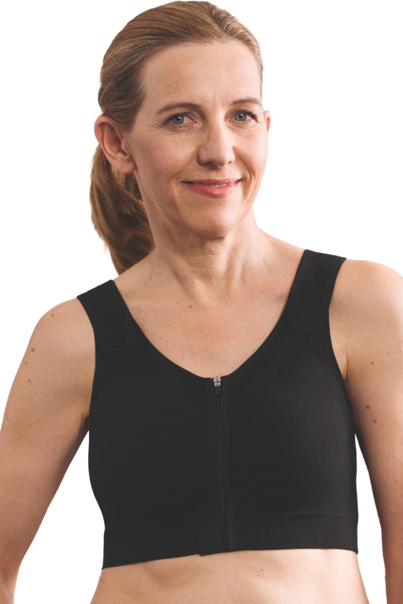 Amoena Leyla Post-Surgical Compression Bra, Black (44606)