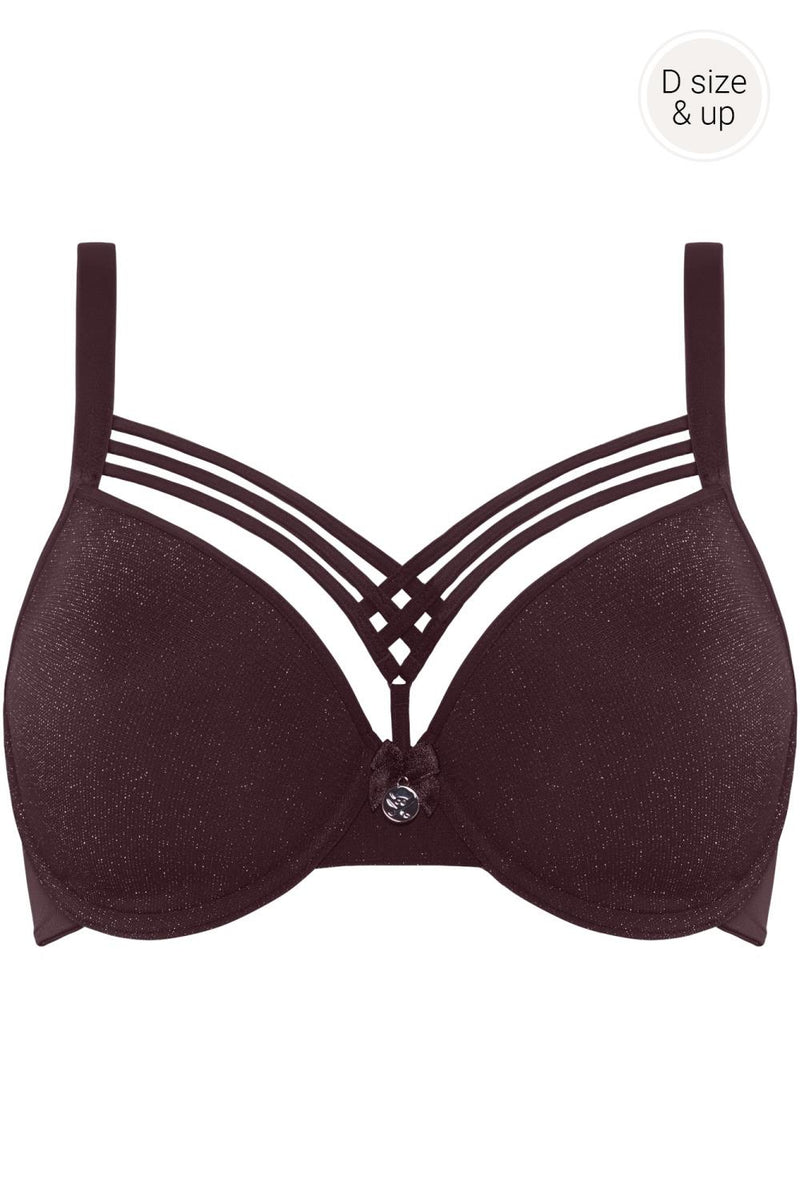 Marlies Dekkers Dame de Paris Plunge Bra, Aubergine (355311)