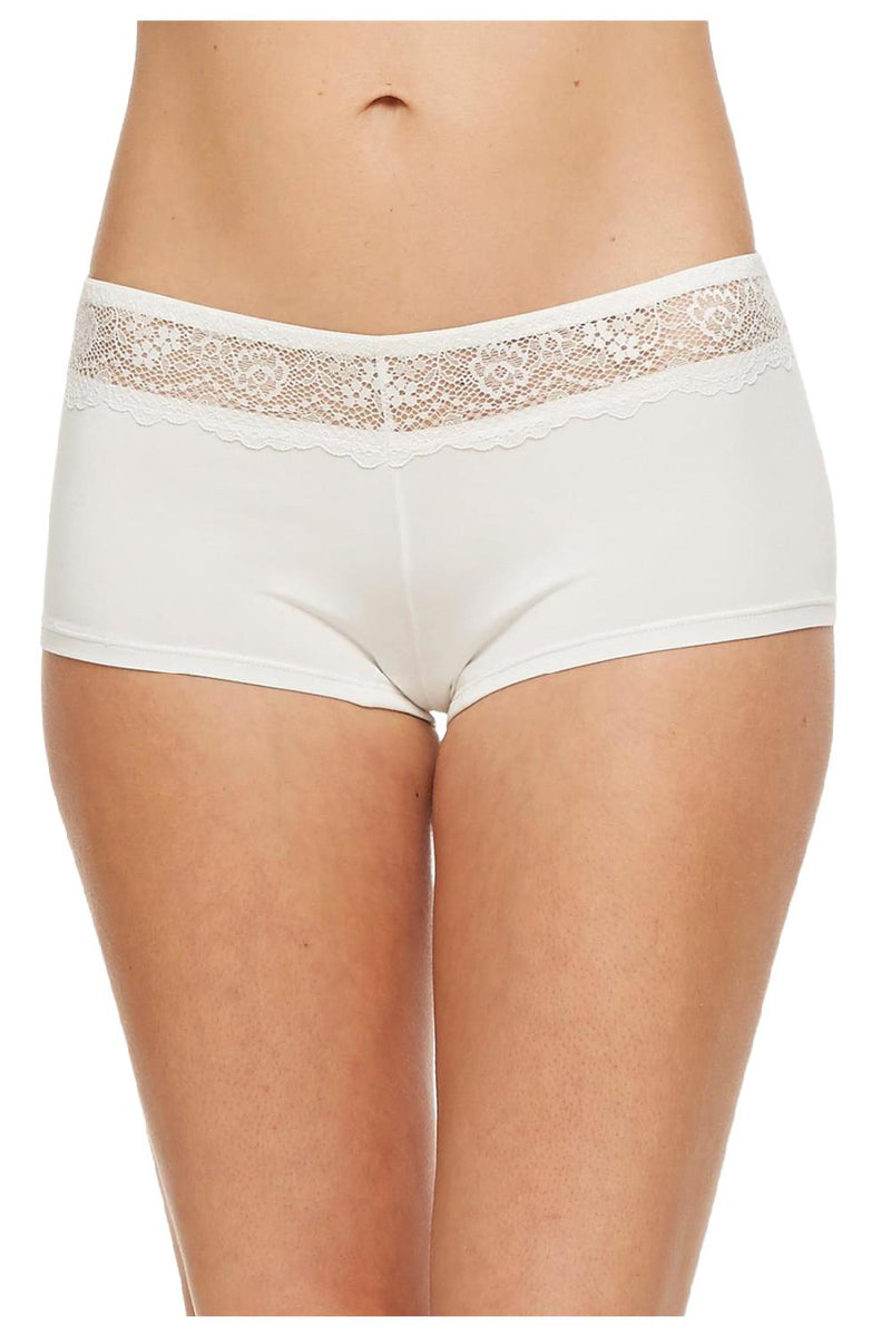 BodyBliss Breeze Collection Boyshort, Ivory (9407)