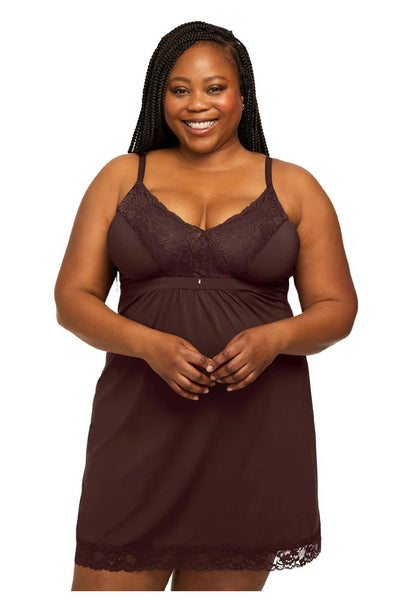 Montelle Bust Support Chemise, Cocoa (9394)