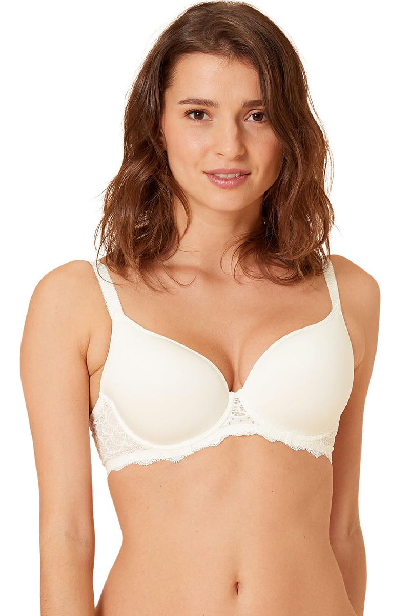 Simone Perele Caresse 3D Plunge Bra, Natural (12A316)