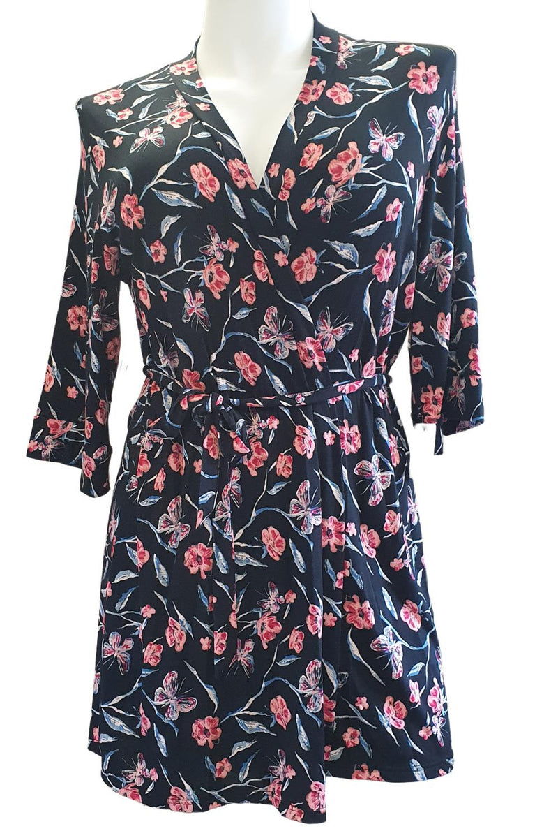 Arianne Kassandra Robe, Butterfly Print (8424)