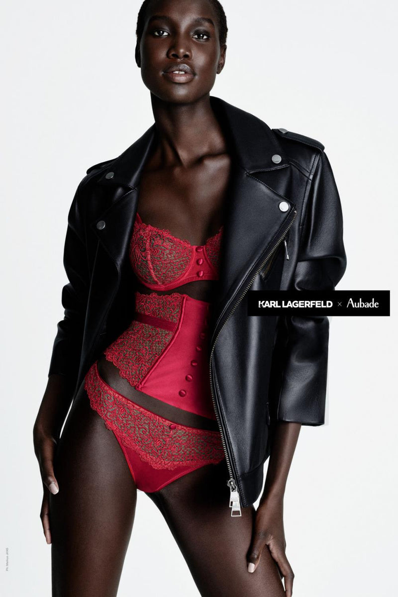 Aubade Half Cup Bra, Red Rubis (UCF14) KARL LAGERFELD X AUBADE