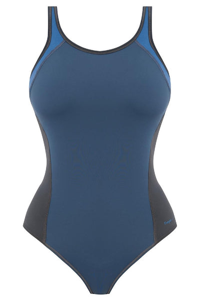 Freya Freestyle Moulded Sports Swimsuit, Denim (AW3969)