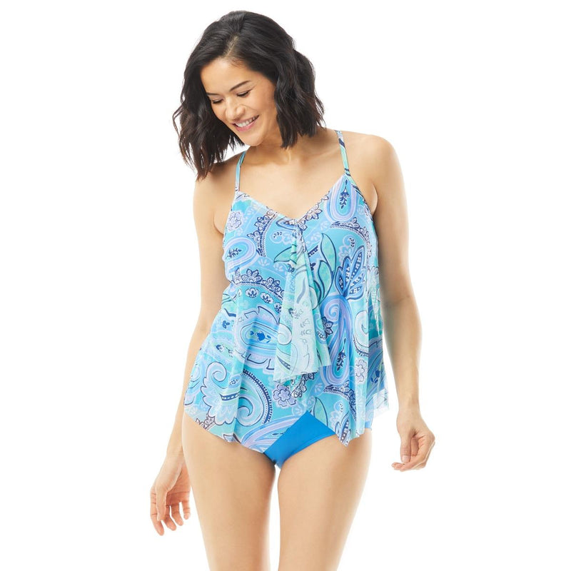 KERRY MESH LAYER TANKINI TOP H59893