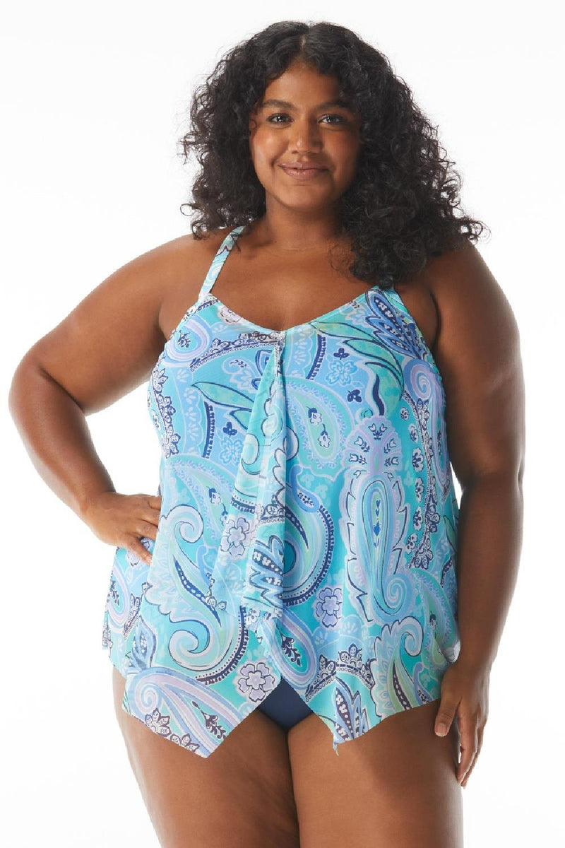 Kerry Mesh Layer UW Plus Tankini HW59355