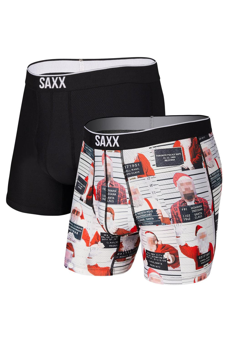 SAXX Volt Boxer Brief 2-pack SXPP2T-SAL (Bad Santa / Black)