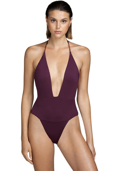 Andres Sarda DE GOUGES One Piece Swimsuit, Wine (3410637)