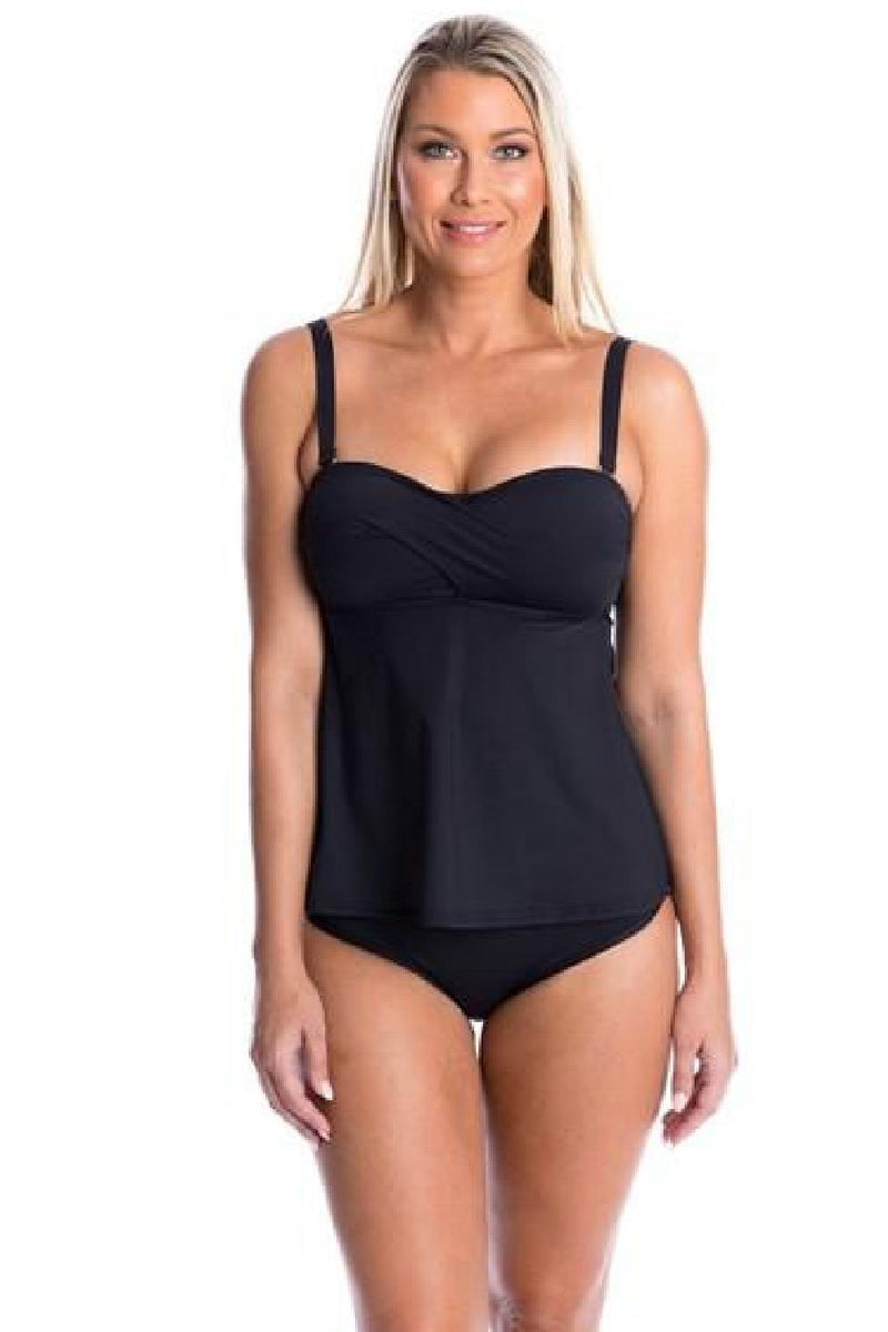 TOGS Essentials Ombre 2pc Tankini, Black 20CS114