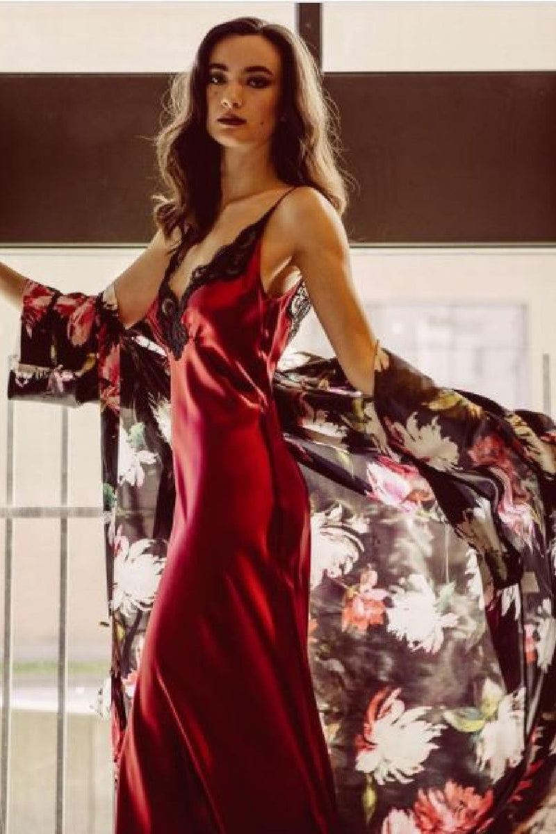 Christine Valentina Long Robe, Valentina Print (VAP8700)