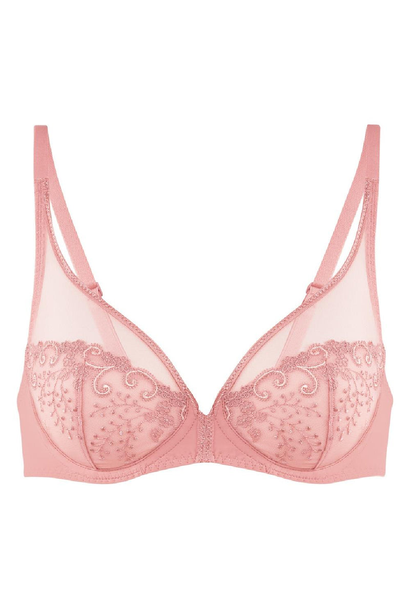 Simone Perele DÉLICE Full Coverage Plunge Bra, Peachy Pink (12X319)