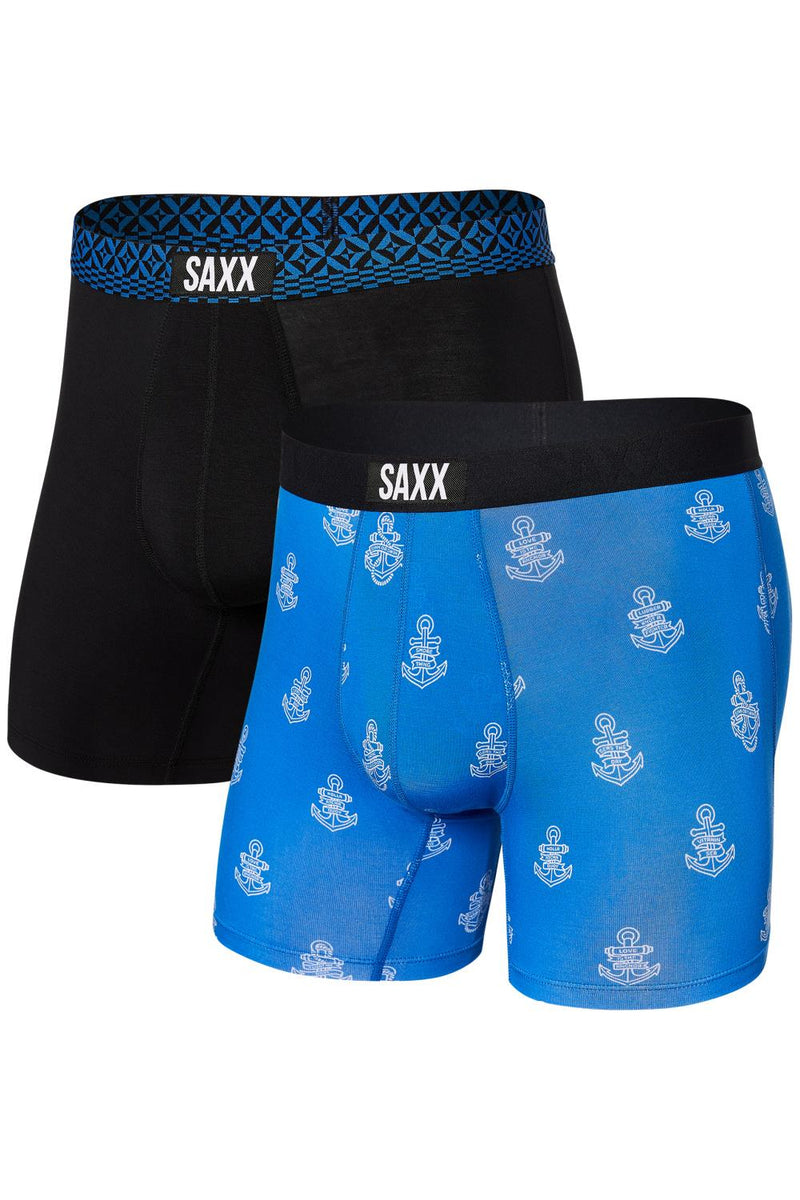 SAXX Vibe Boxer Brief 2 Pack SXPP2V-VTS (Vitamin Sea/Black Remix Geo)