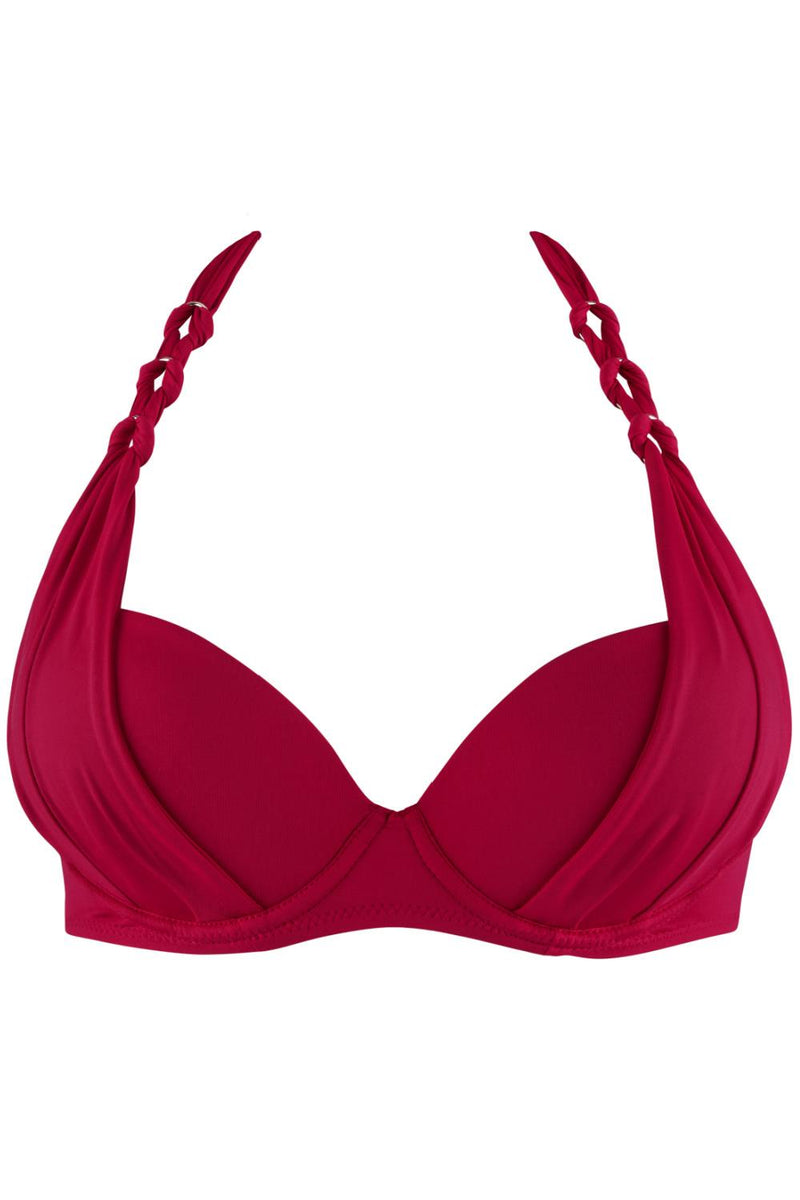 Aubade Ocean Cruise Moulded Push-up Bikini Top, Cerise (IR08)